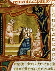Enseignement. Manuscrit du 14ème siècle
