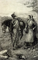 La Chartreuse de Parme de Stendhal. Gravure du XIXe siècle.