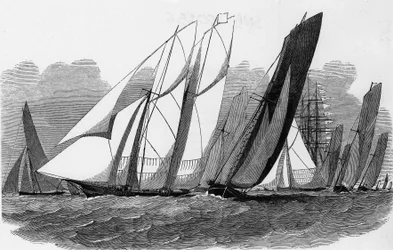 Les régates de Cowes: Yachts au Hyde Pass - Bibl. des arts déco