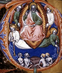 Le Jugement Dernier - dans "De civitate dei" de Saint Augustin, début du 15ème siècle. Bibliothèque municipale de Rimini.