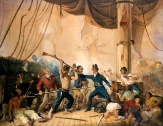 La mêlée sur le pont du Chesapeake, 1813