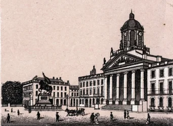 La Place Royale à Bruxelles en Belgique dans « Le Monde Illustré 168 vues » sans date (fin XIXe siècle)
