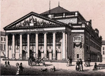Le Théâtre Royal à Bruxelles en Belgique dans « Le Monde Illustré 168 vues » sans date (fin XIXe siècle)