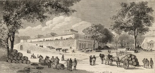 Les entrepôts de vins à Paris en 1861 - Rue de Languedoc et la Côte d