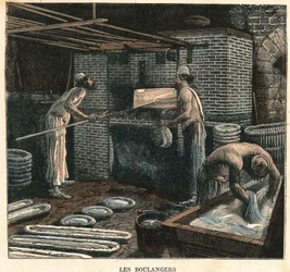 Les boulangers. Illustration du 19ème siècle, collection Bianchetti.