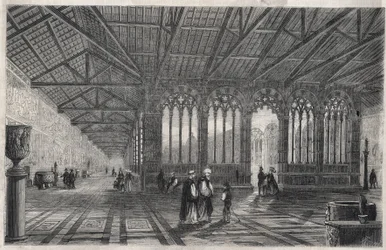 Le cimetière de Camposanto piazza dei Miracoli (Place des Miracles) à Pise, Italie. Gravure dans « L