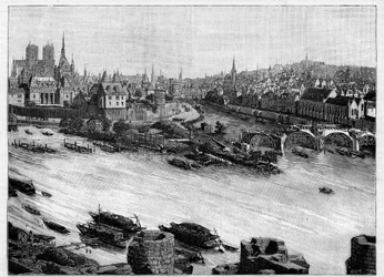 La construction du Pont Neuf à Paris passant par la place du Vert-Galant à la pointe de l