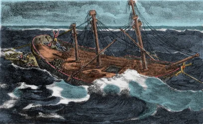 La construction du radeau de la frégate « Méduse » échouée le 02/07/1816 sur le banc d