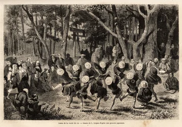 La danse de la ronde du riz, qui a lieu au 10ème mois de l
