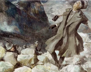 La mort du général Antonio Cantore dans les monts Tofane, le 20 juillet 1915 (Peinture)