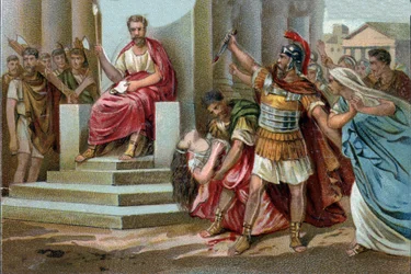 La mort de Virginie en 449 av. J.-C., Appius Claudius, décemvir sous la République romaine, réclame Virginie, fille du centurion Virginius, dont il est amoureux, comme son esclave. Abusant de son pouvoir, il la fait arrêter. Le décemvir cède