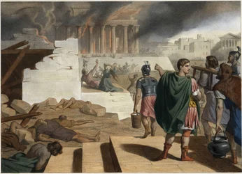 La destruction du temple et de la ville de Jérusalem en 70 par l