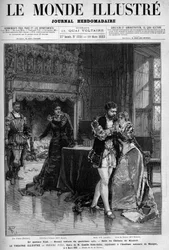 Le quatuor final, deuxième tableau du quatrième acte, qui se déroule dans la chambre du château de Kimbolt. Scène de l