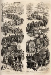 La grande procession du Mikado (Empereur du Japon), au dairi, l