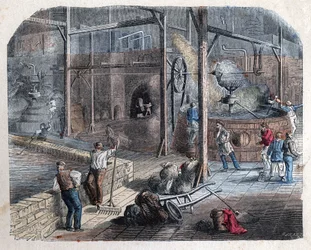 La fabrication de la bière. Illustration du XIXe siècle. Collection Bianchetti