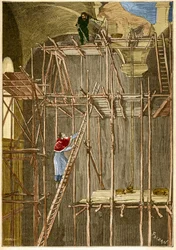 Le peintre Michelangelo Buonarroti appelé Michel-Ange