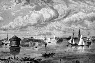 Le port de New York vers 1860