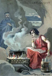 La prêtresse Sibylle cuméenne présidant l
