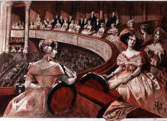 Le public dans un balcon au théâtre