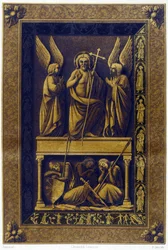 La résurrection du Christ, couverture en vermeil