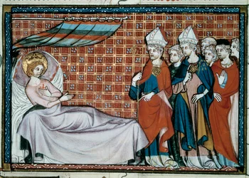 Le roi malade de France Saint Louis (Louis IX) (1214-1270) s