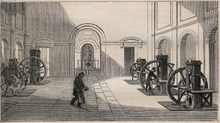 Presse monétaire Thonnelier à La Monnaie de Paris - gravure de 1877