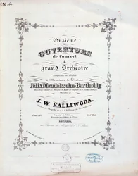 Page de titre de la partition musicale de l