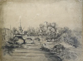 Train traversant un pont
