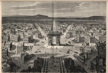 Transformations de Paris sous le Second Empire, Haussmann Paris : vue générale du rond-point de la place de l