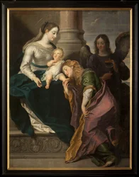 Triptyque. Peinture. Signé L. Segers (?). Écusson avec texte Omnia enpitras (?). 1627.