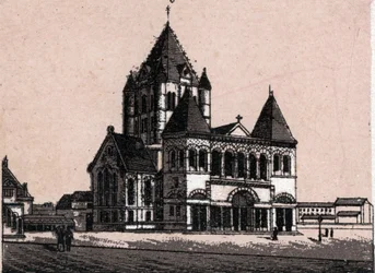Église de la Trinité à New York, États-Unis dans « Le Monde Illustré 168 vues» Non daté (fin du XIXe siècle)