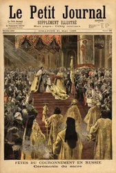 Le tsar Nicolas II (1868-1918), dans la cathédrale de l