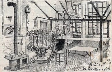 Un canut du Gourguillon (Lyon) en 1893 - gravure dans « Le Progrès illustré » de 1895
