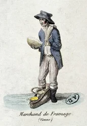 Marchand de fromage de Vienne - gravure