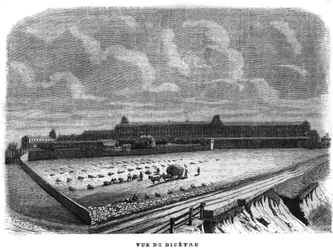 Vue de Bicêtre près de Paris en 1858