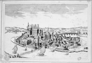 Vue de Decize en 1640