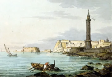 Vue de Naples depuis le port. À gauche se dresse le Castel dell