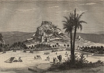 Vue de Oued el Golea (El Menia ou El Menea anciennement El Golea) en Algérie au sud de la province d