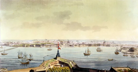 Vue de Saint-Pétersbourg - dans Le costume ancien et moderne par J. Ferrario, éd. Milan