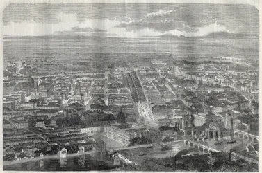 Vue de la ville de Berlin en 1858.