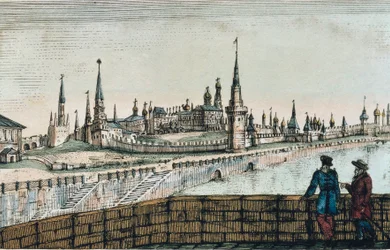 Vue du Kremlin à Moscou, de "Voyages" par Édouard de Montulé
