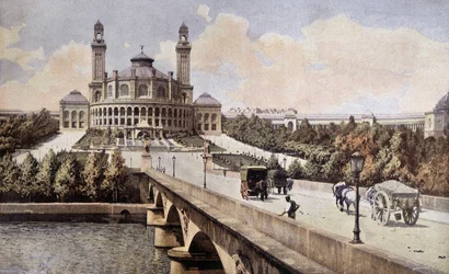 Vue du Palais du Trocadéro (Paris) en 1898