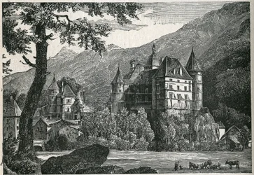 Vue du château de Vizille en Isère.