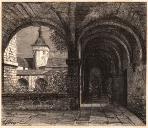 Vue du cloître de l