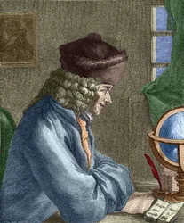 Voltaire (1694-1778) dans son bureau à Vernay