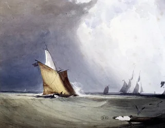 Yachts en mer, fin du 19ème siècle