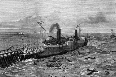Bateau conçu contre le mal de mer par Henry Bessemer (1813-1898).