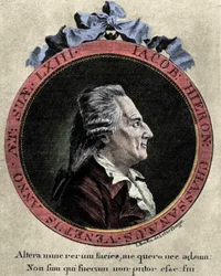 Portrait de Giovanni Giacomo Casanova (1725-1798), aventurier et écrivain italien. Portrait par Johann Berka de « Icosameron ou Histoire d