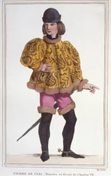 Portrait de Pierre de Giac, favori de Charles VII, ministre et surintendant des finances. Gravure de 1830