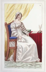Portrait de Sophie Cottin (1770-1807), écrivaine française. Gravure de 1830.